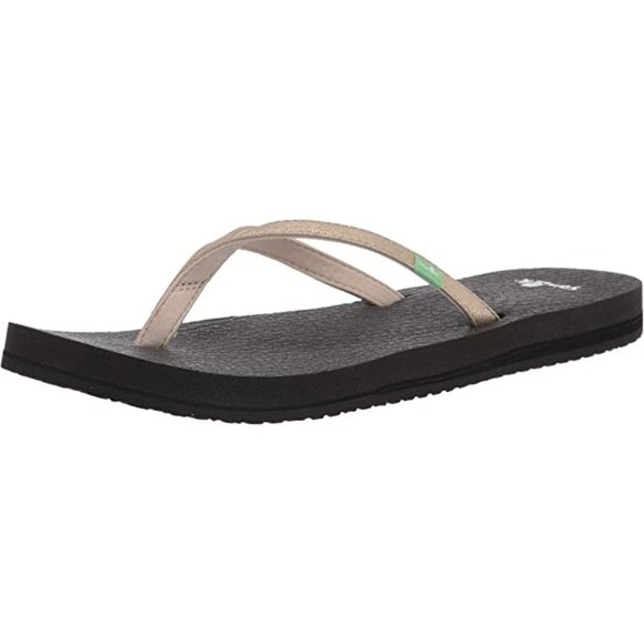 Sanuk Shoes Sanuk Yoga Spree 4 Metallic Flip Flop Open Toe